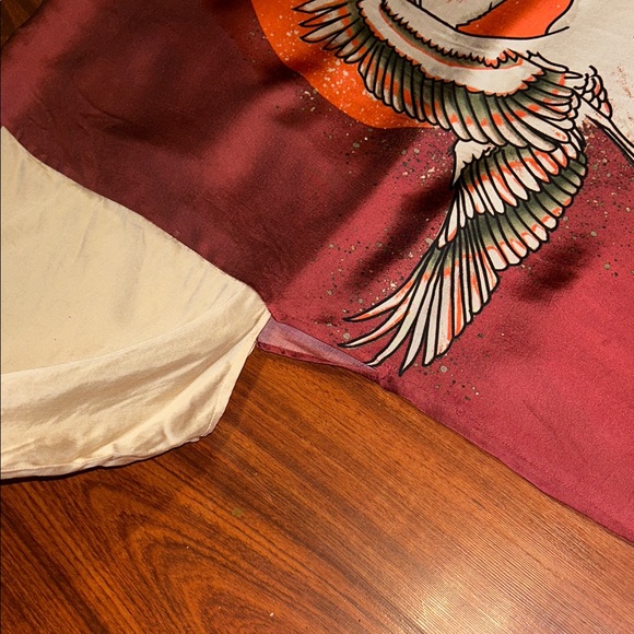 FREE PEOPLE Moon Dance Maxi Kimono Rising Sun Phoenix Silky DusterOS HTF Rare - Picture 13 of 16